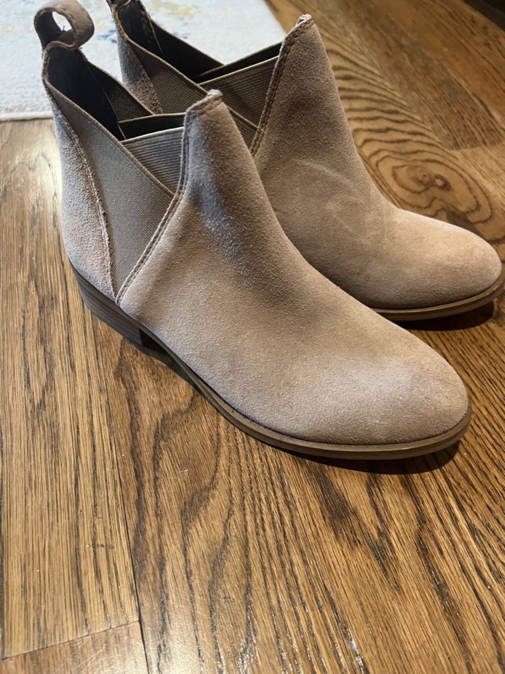 Aldo Beige Suede Chelsea Ankle Booties